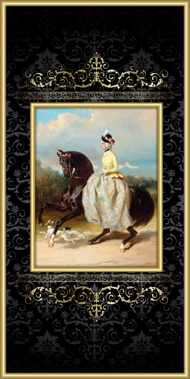 Equestrian horsemanship lady