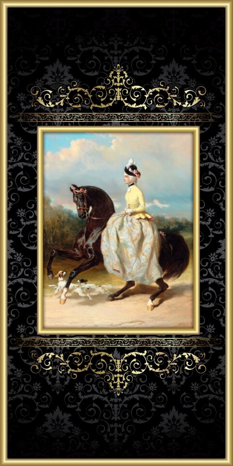 Equestrian horsemanship lady