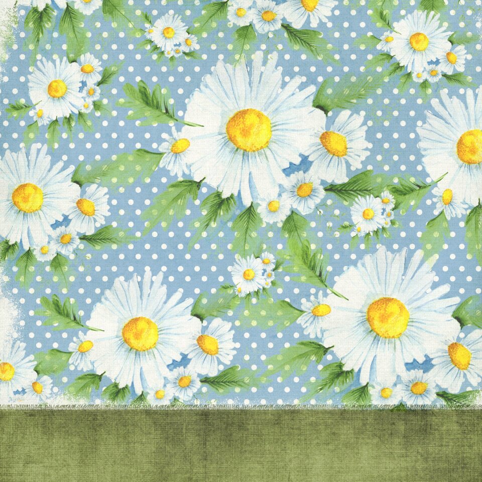 Scrapbooking daisy decoration
