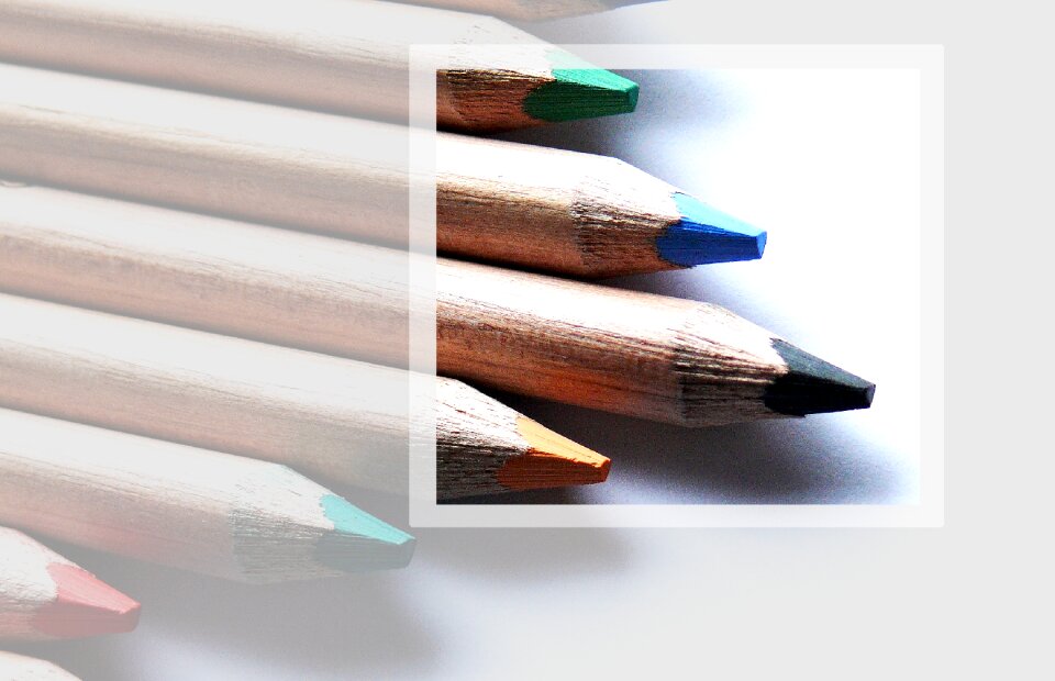 Colorful colored pencils office