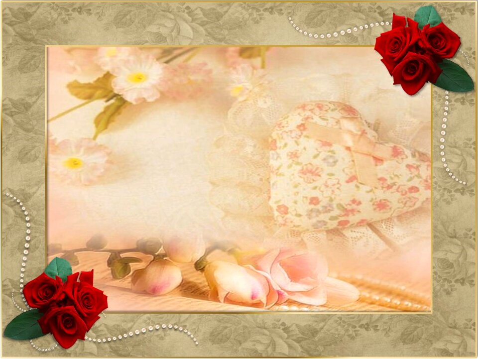 Roses love heart