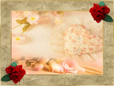 Roses love heart