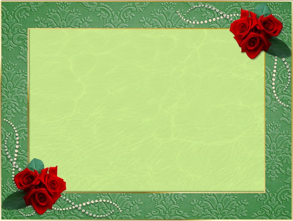 Roses green beads
