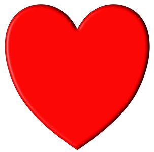 Red love heart