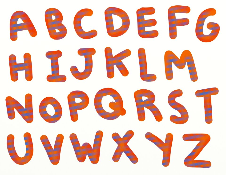 Typography typographic alphabet