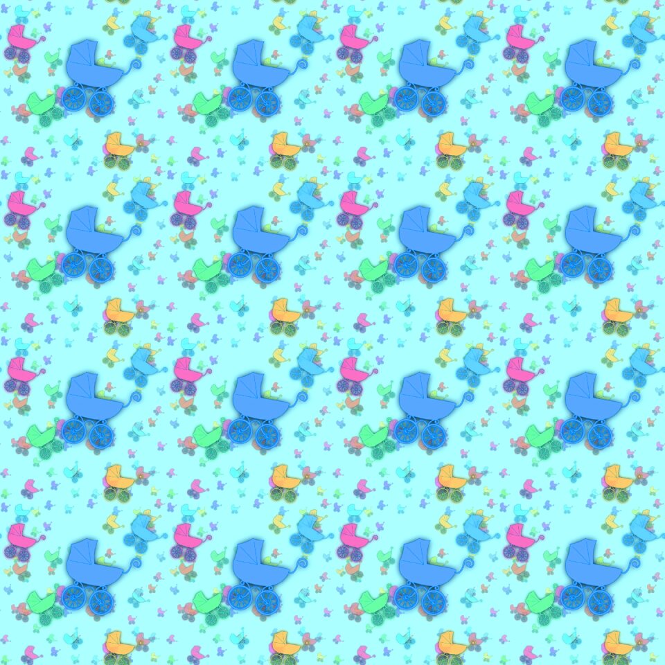 Seamless blue child
