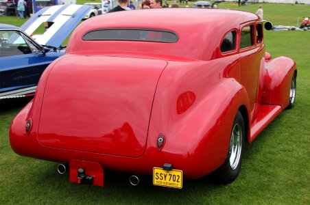 Red automobile automotive