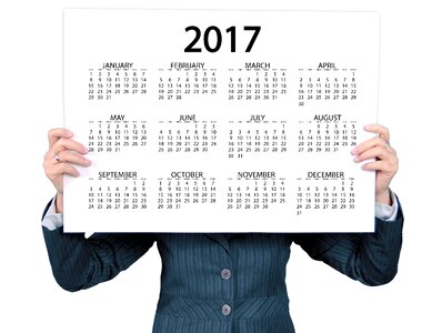 Businesswoman presentation schedule plan