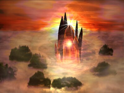 Clouds mystical fairy tales