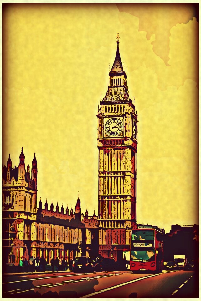 Vintage post card landmark