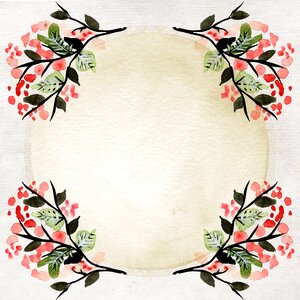 Frame asian flowers