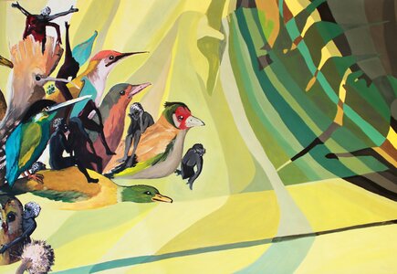 Birds copy artist