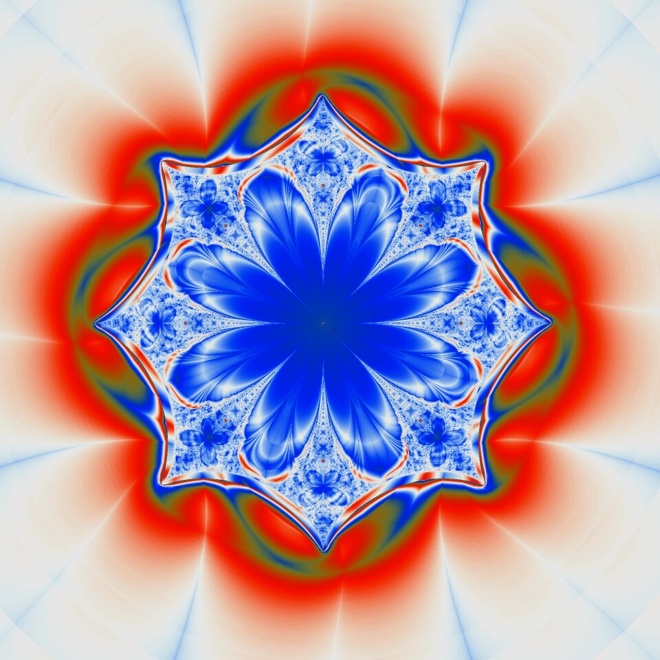 Flower blue red