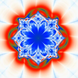 Flower blue red