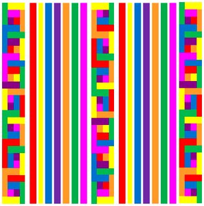 Spectrum pattern stripes