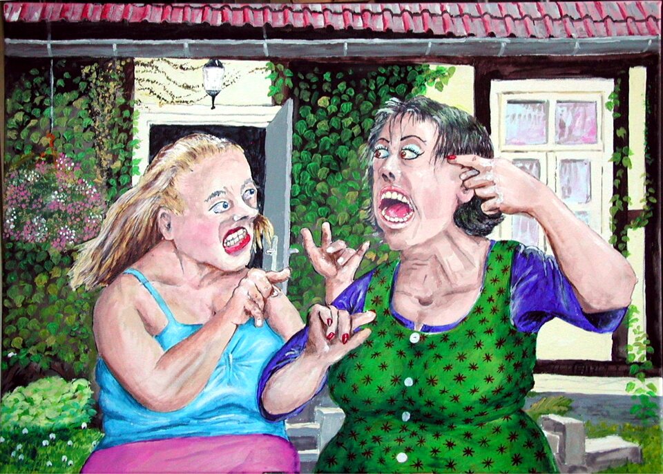 Caricature acrylbild Free illustrations