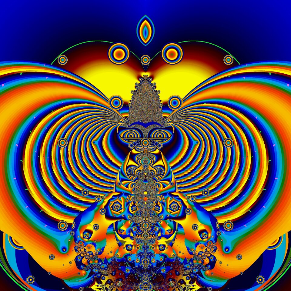 Digital art fractal colorful