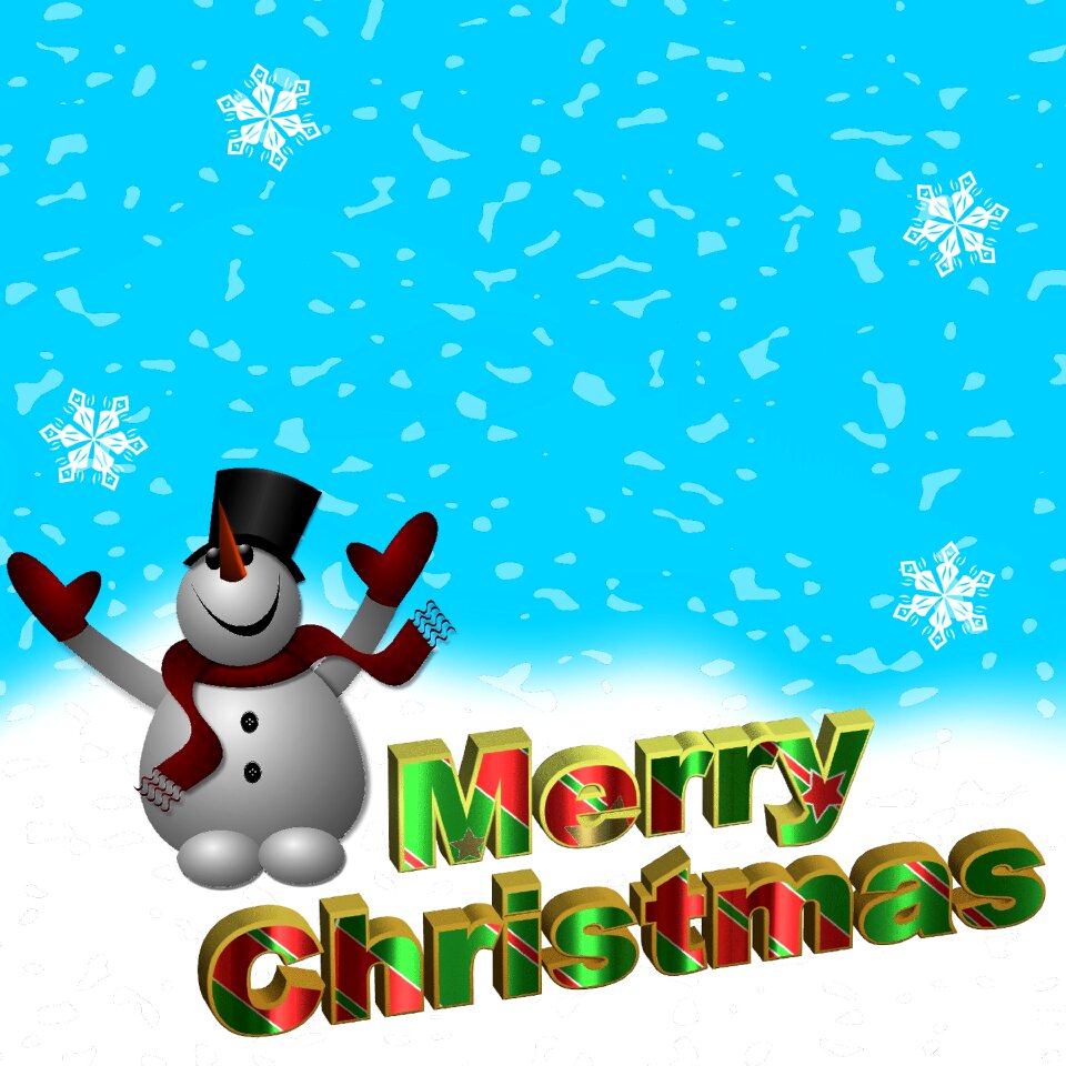 Lettering snowy snowflake