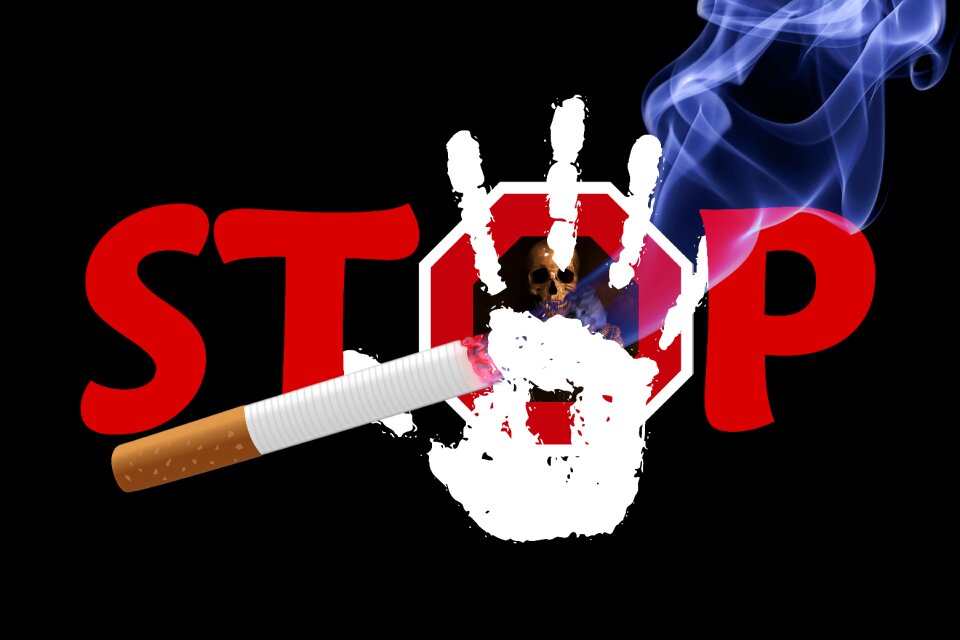 Hand smoking cigarette