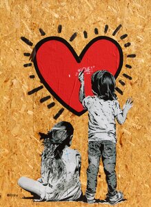 Paint artist heart