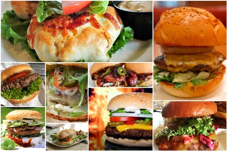 Photo collage food lunch
