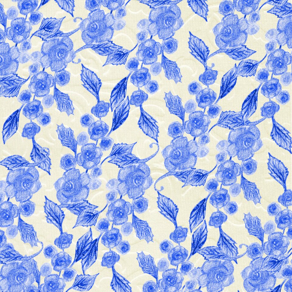 Floral blue flower