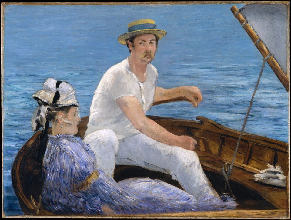 Boating painting edouard manet
