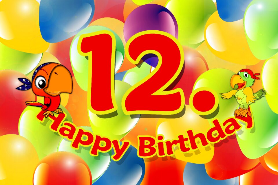 Children's birthday greeting parrot