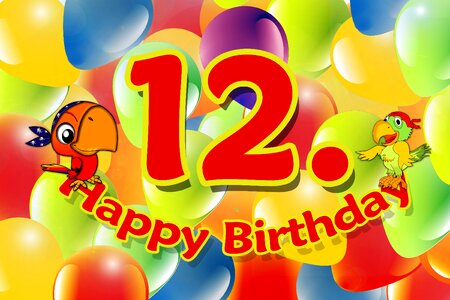 Children's birthday greeting parrot