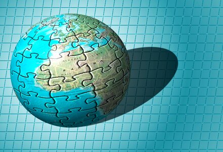 Planet puzzle ball
