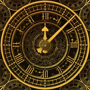 Ancient vintage brown clock