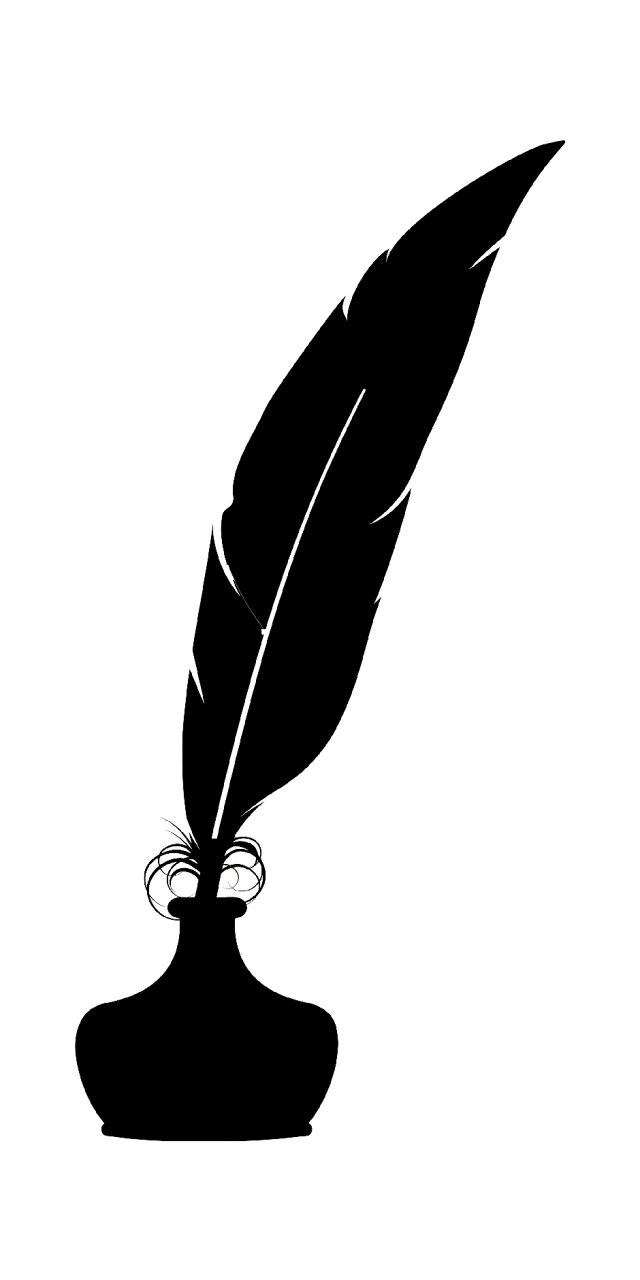 Feather ink writing