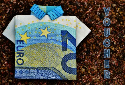 Dollar bill 20 euro folded