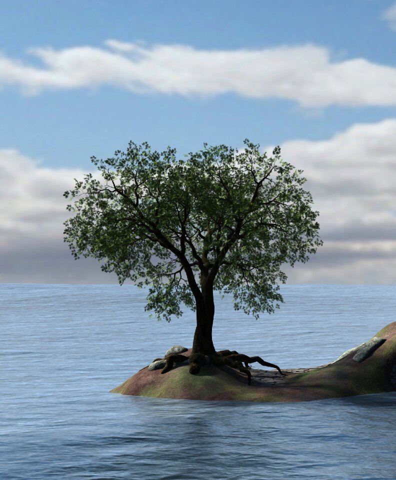 Island sea lake
