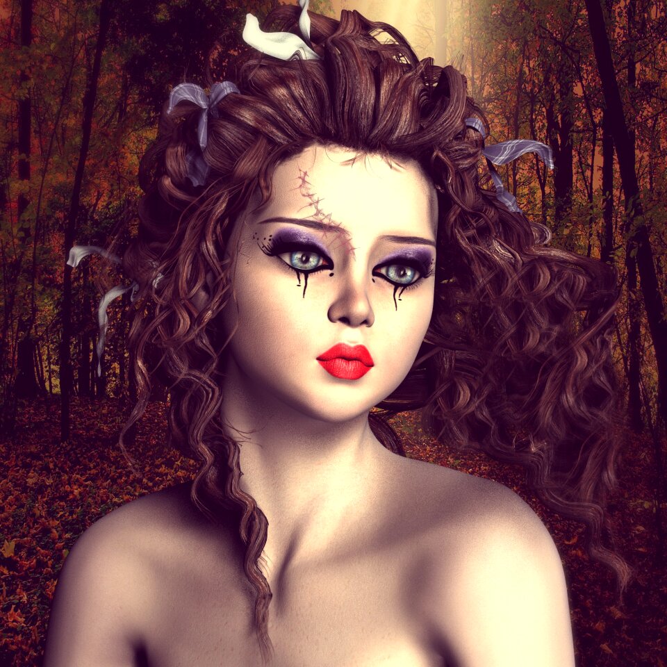 Beautiful woman female young