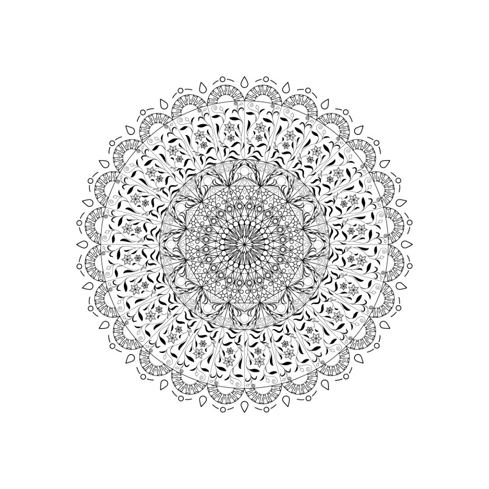 Hand ornament hand drawn mandala
