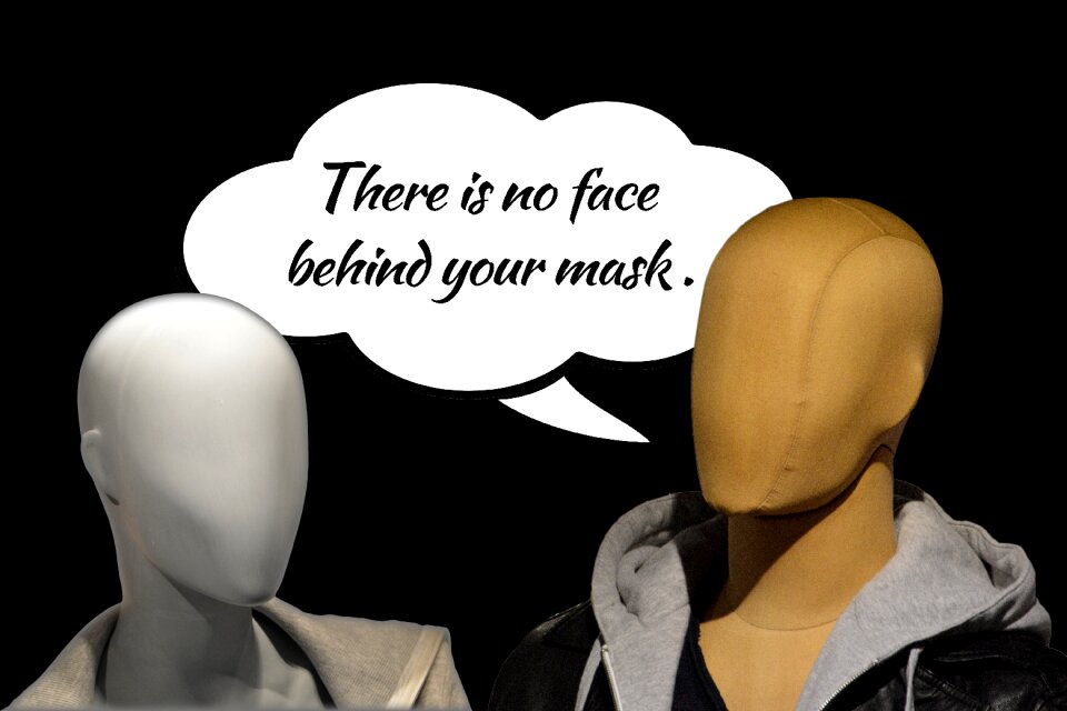 Psychology masking loss of face