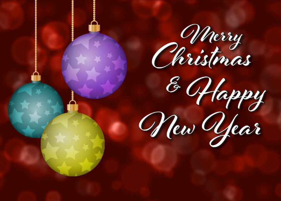 Card merry christmas new year