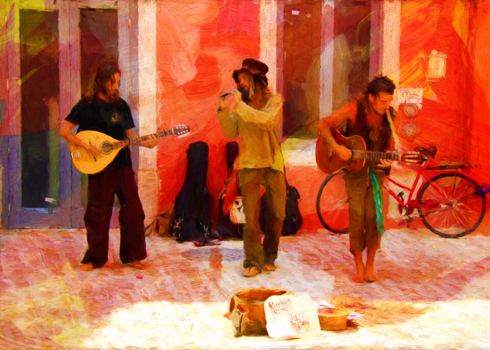 Paint artistic artwork