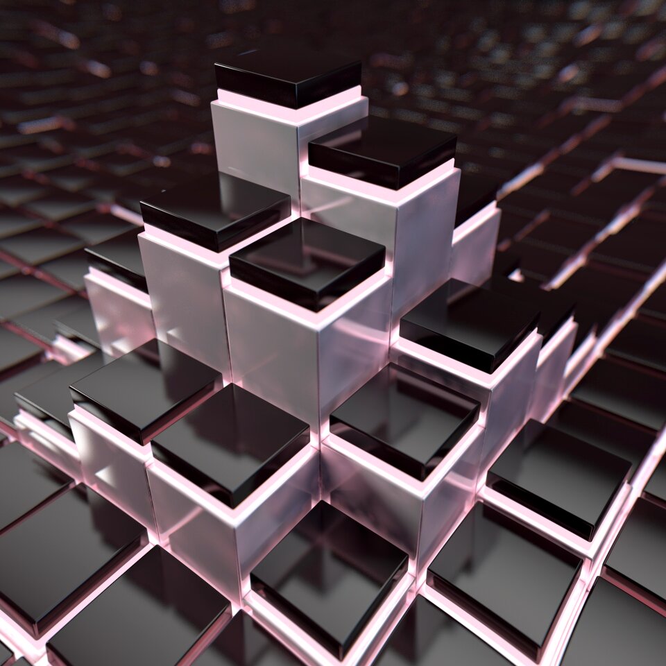 Checkerboard modern interior