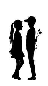 Silhouette valentine's day romantic