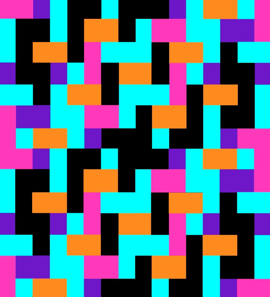 Aqua orange black