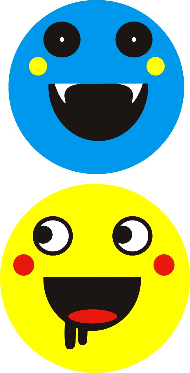 Smile blue yellow