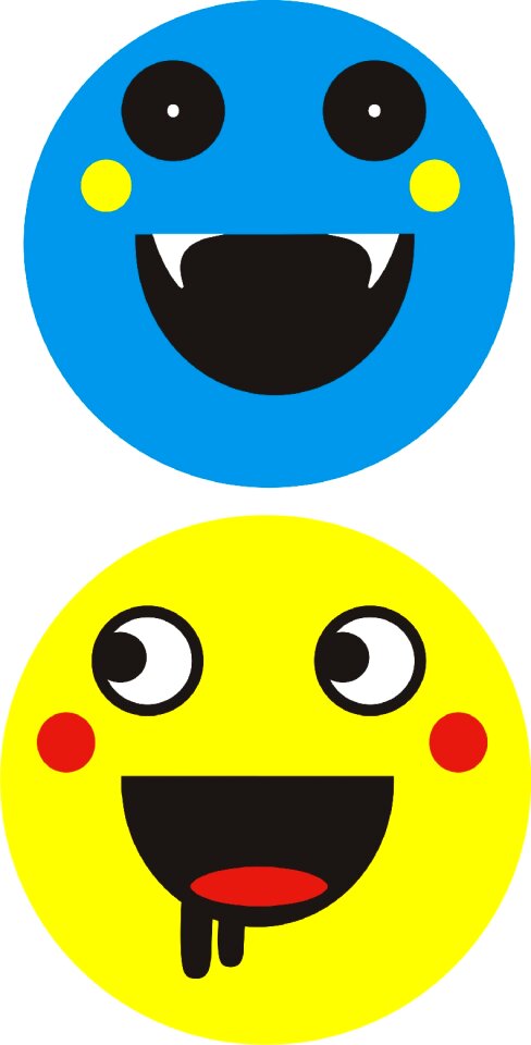 Smile blue yellow