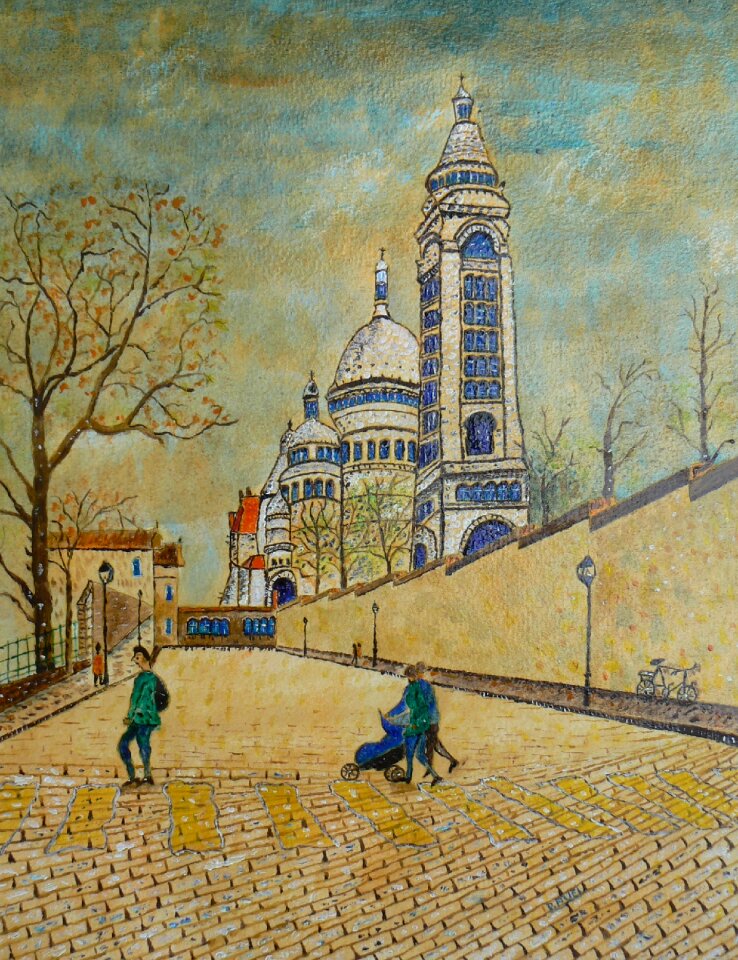 Basilica of the sacred heart paris Free illustrations