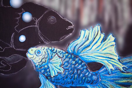 Black blue turquoise