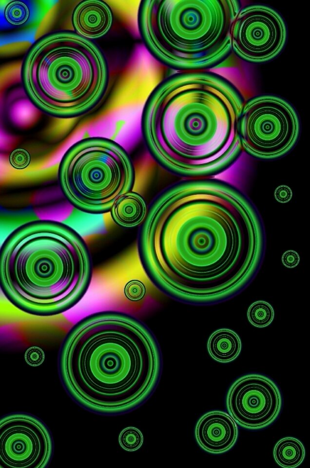 Purple abstract green circle