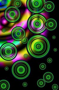 Purple abstract green circle
