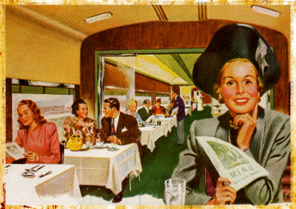 Train transportation advertisement