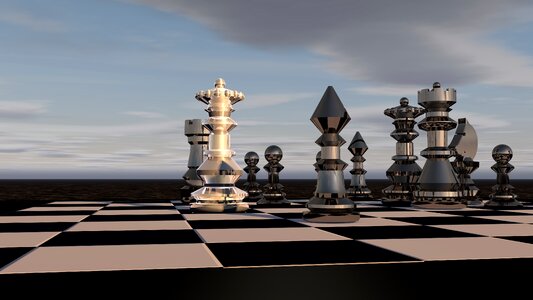 Chess pieces figure strategy